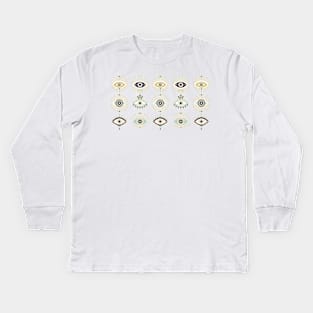 evil eyes Kids Long Sleeve T-Shirt